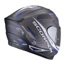 Scorpion Exo-391 Haut Helm mattschwarz silber blau