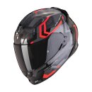 Scorpion Exo-491 Spin Motorrad-Helm schwarz rot