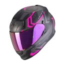 Scorpion Exo-491 Spin Motorrad-Helm mattschwarz rosa