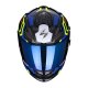 Scorpion Exo-491 Spin Motorrad-Helm schwarz blau neongelb