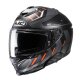 HJC i71 Simo Motorrad-Helm MC6HSF mattschwarz grau orange