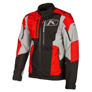 Klim Dakar Motorrad Enduro-Jacke grau Redrock rot