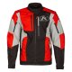 Klim Dakar Motorrad Enduro-Jacke grau Redrock rot
