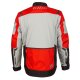 Klim Dakar Motorrad Enduro-Jacke grau Redrock rot