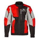 Klim Dakar Motorrad Enduro-Jacke grau Redrock rot