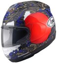 Arai RX-7V Evo Samurai Helm gold blau rot