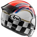 Arai Quantic Podium Helm UK weiß blau rot schwarz