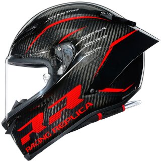 AGV Pista GP RR Performance Carbon Helm carbon grau rot