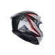 AGV K6 S Flash Motorrad-Helm mattschwarz grau rot