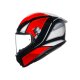 AGV K6 S Hyphen Motorrad-Helm schwarz rot weiß