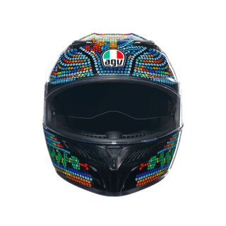 AGV K3 Rossi Winter Test 2018 Helm Replica blau grün rot