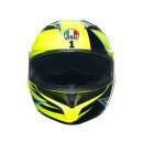 AGV K3 Rossi Winter Test Phillip Island 2005 Helm neongelb