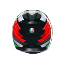AGV K3 Wing Motorrad-Helm schwarz Italy grün weiß