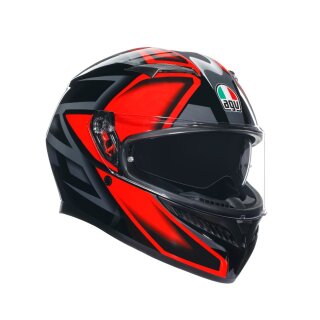 AGV K3 Compound Motorrad-Helm schwarz rot