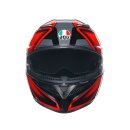 AGV K3 Compound Motorrad-Helm schwarz rot