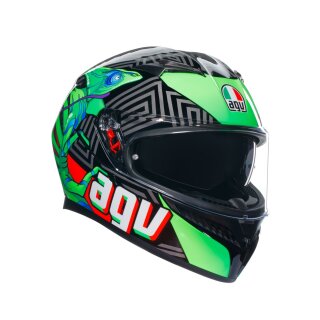 AGV K3 Kamaleon Motorrad-Helm schwarz rot grün