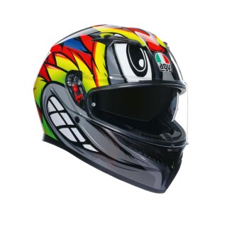 AGV K3 Birdy 2.0 Motorrad-Helm grau gelb rot