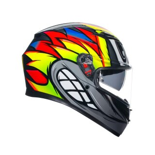 AGV K3 Birdy 2.0 Motorrad-Helm grau gelb rot