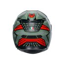 AGV K3 Decept Motorrad-Helm mattschwarz grün rot