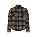 Rokker Memphis Rider Shirt Motorradhemd braun grau