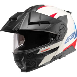 Schuberth E2 Defender Enduro Klapphelm weiß rot blau