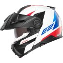 Schuberth E2 Defender Enduro Klapphelm weiß rot blau