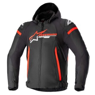 Alpinestars Zaca Motorrad Textil-Jacke schwarz rot weiß
