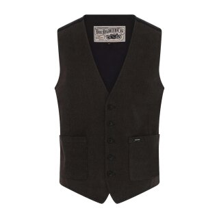 Rokker Tweed Vest Weste dunkelgrau