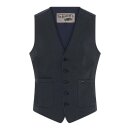 Rokker Tweed Vest Weste blau