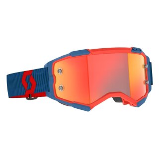 Scott Fury dunkelblau neonrot Crossbrille orange verspiegelt