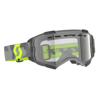 Scott Fury Enduro grau neongelb Crossbrille klar