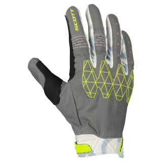 Scott X-Plore D3O Motocross-Handschuh grau gelb