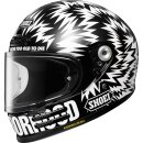 Shoei Glamster06 Neighborhood X Death Spray Custom TC-5 Helm schwarz weiß