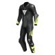 Dainese Misano 3 Perf D-Air® 1Pc Airbag-Kombi schwarz grau neongelb