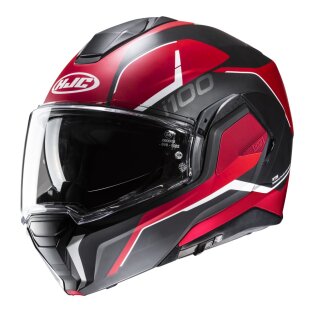 HJC i100 Lorix Klapphelm MC1SF matt rot schwarz