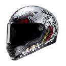 HJC V10 Vatt Helm MC1SF matt silber anthrazit rot