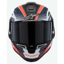 Alpinestars Supertech R10 Team Carbon-Helm mattschwarz neonrot blau