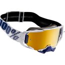 100% Armega Solis weiß blau Crossbrille gold verspiegelt