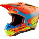 Alpinestars S-M5 Action 2 Crosshelm 22.06 neonorange türkis neongelb