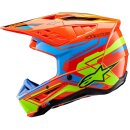 Alpinestars S-M5 Action 2 Crosshelm 22.06 neonorange türkis neongelb