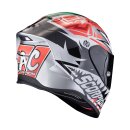 Scorpion Exo-R1 Evo Air Zaccone Replica Helm silber schwarz rot