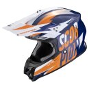 Scorpion VX-16 Evo Air Slanter Crosshelm blau orange