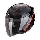 Scorpion Exo-230 QR Motorrad Jethelm schwarz rot