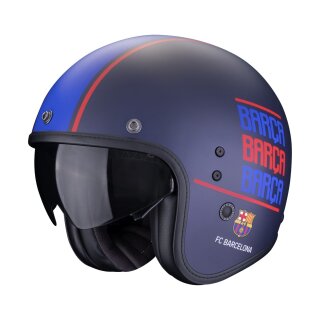 Scorpion Belfast Evo FC Barcelona Jethelm matt blau rot