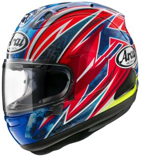 Arai RX-7V Evo Ogura 2023 Replica Helm blau neonrot