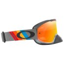 Oakley O-Frame® 2.0 Pro MX TLD Stripes grau Crossbrille Fire Iridium verspiegelt