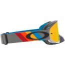 Oakley O-Frame® 2.0 Pro MX TLD Stripes grau Crossbrille Fire Iridium verspiegelt