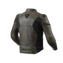 Revit Parallax Motorrad Leder-Jacke Urban schwarz olive