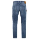 Rokker RT Tapered Slim Fit Motorrad-Jeans Light blau