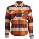 Rokker Boulder Rider Shirt Motorrad-Hemd Rusty rot